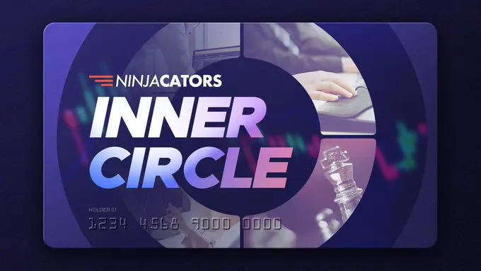 A video screen with the words " inner circle ".