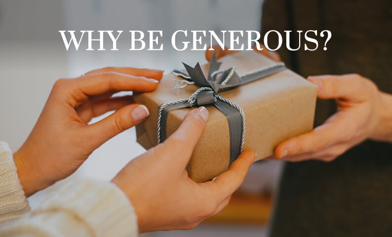 WHY BE GENEROUS cover